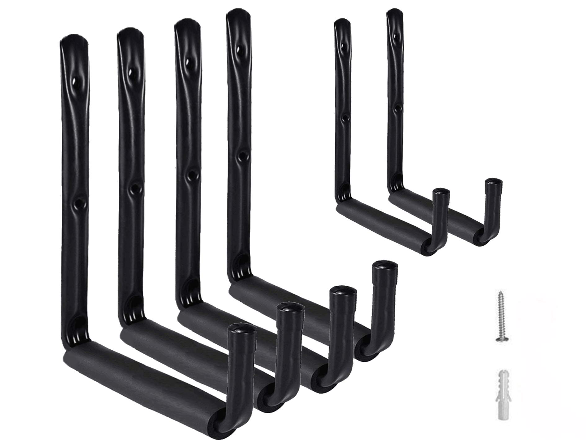 Heavy Duty Wall Mounted Garage Hook with EVA Protector - Sturdy Hanging Rack for Surfboard, Kayak, Bikes, Ladders & Tools | Perfect for Garage Storage, Outdoor Gear Organization & Home Utility Hanging