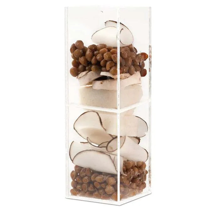 Comatec Square Stackable Glass 2.5oz - Clear Small Drinking Glasses for Juice, Whiskey & Cocktails - Perfect for Home, Bar, Restaurant & Party Use