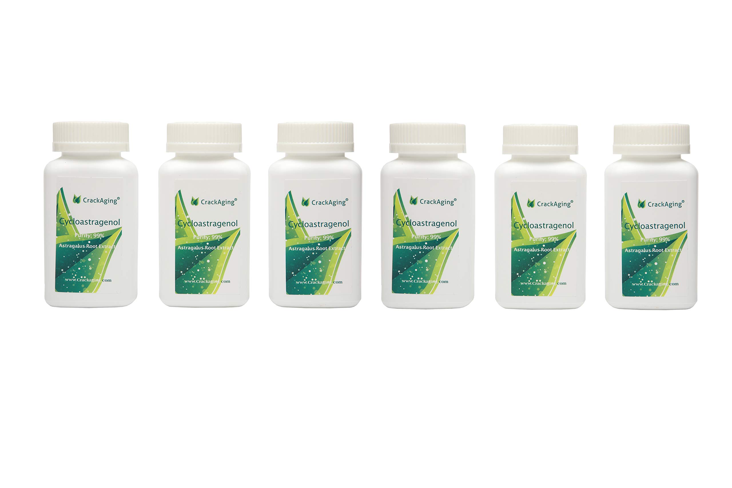 Premium Cycloastragenol 98% Extract (10mg per Capsule) - 30 Capsules/Bottle (6 Bottles) - Supports Cellular Health & Longevity - Ideal for Anti-Aging, Immune Support & Wellness Routines