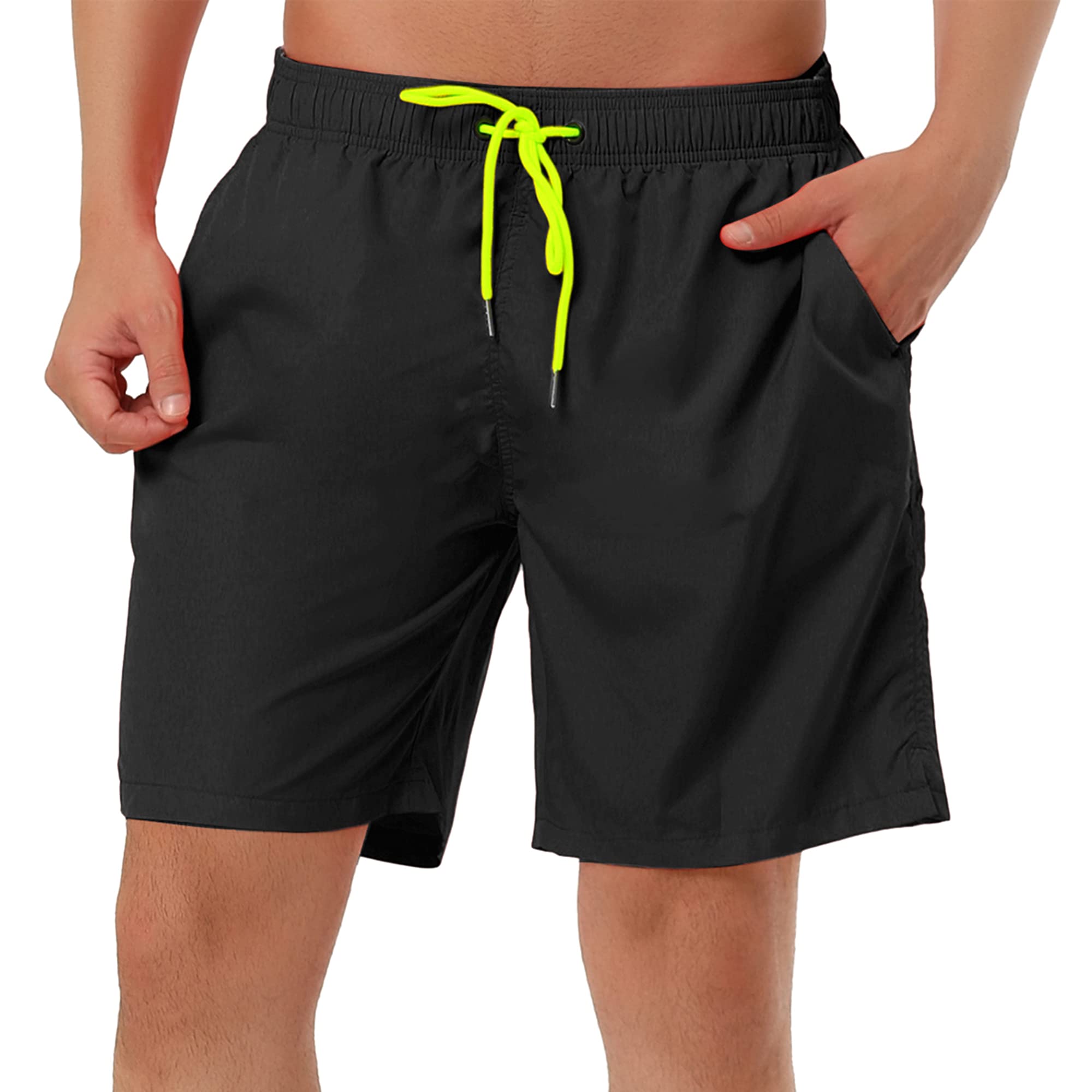 Lars Amadeus Men's Quick-Dry Swim Trunks with Drawstring & Mesh Lining - Comfortable Beach Shorts for Swimming, Surfing, and Summer Activities | Perfect for Pool, Vacation, and Water Sports