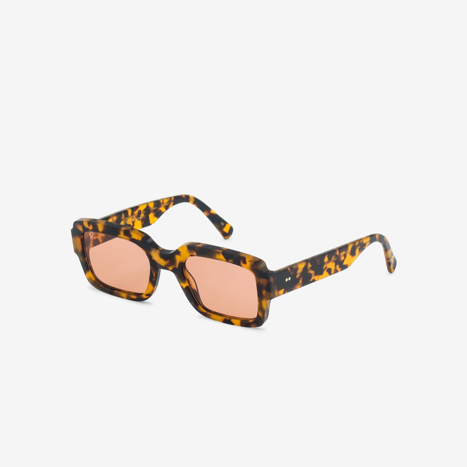 Apollo Havana Sunglasses with Orange Solid Lenses - UV Protection for Outdoor Activities, Beach, and Driving