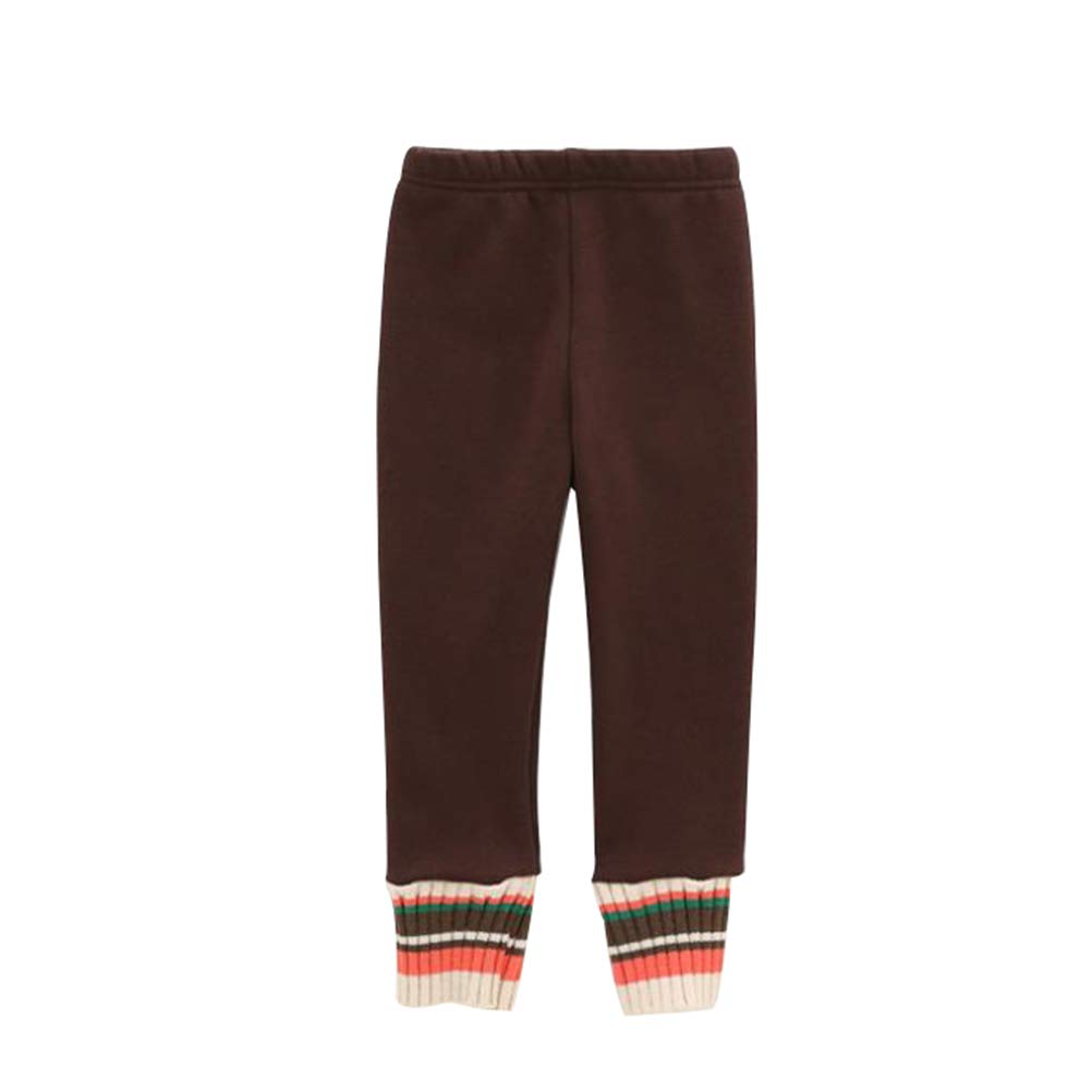 **CuteOn Girls Fleece Lined Sweatpants - Winter Warm Thick Casual Leggings with Elastic Waist - Toddler Jogger Pants for Playdates, School & Outdoor Activities**