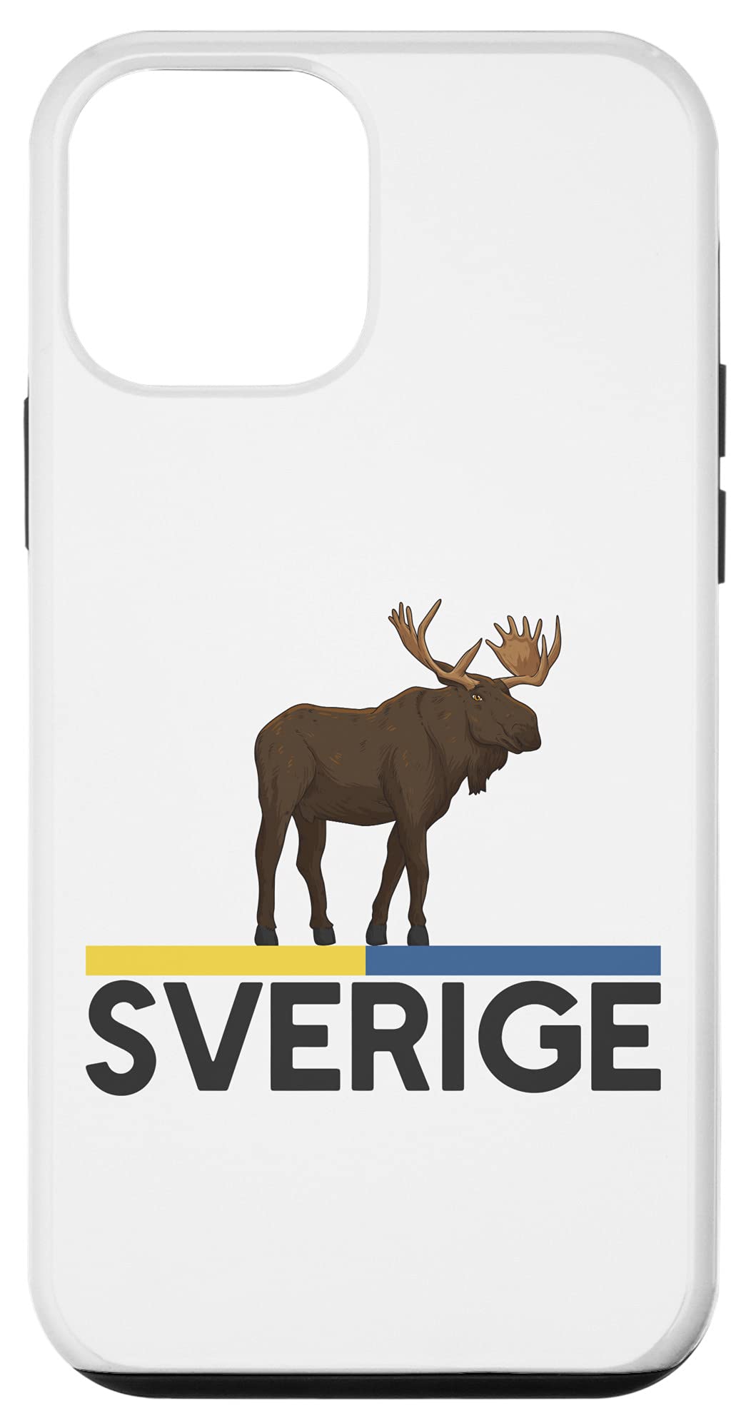 iPhone 12 Mini Case with Sweden Flag & Moose Design - Premium Protective Cover for iPhone 12 Mini - Perfect for Travel, Gifts & Showing Swedish Pride