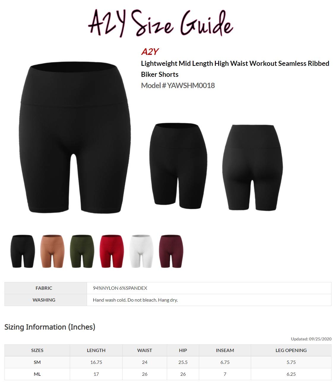A2Y Women's Lightweight Mid-Length Seamless Ribbed Biker Shorts for Yoga, Running, Gym & Workout - High Waisted Athletic Shorts for Fitness & Lounge Wear