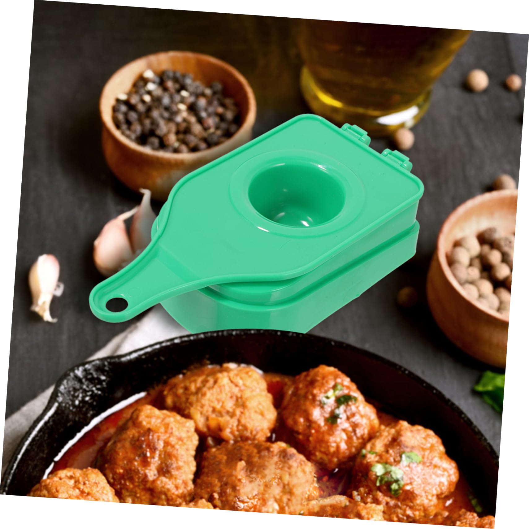 Meatball Maker & Tortilla Press - Multi-Purpose Kitchen Tool for Meatballs, Cookies, Kibbeh, Cake Balls | Fruit Scooper & Dough Shaper | Plastic Cooking Mold for BBQ, DIY & Home Cooking | Perfect for Meal Prep, Parties & Family Gatherings