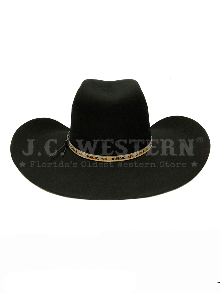 Resistol RWTMPE 914407 TEMPE 3X Western Felt Hat for Men - Black Cowboy Hat for Rodeo, Ranch & Outdoor Activities