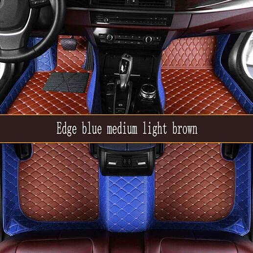 Edge blue medium light brown mats