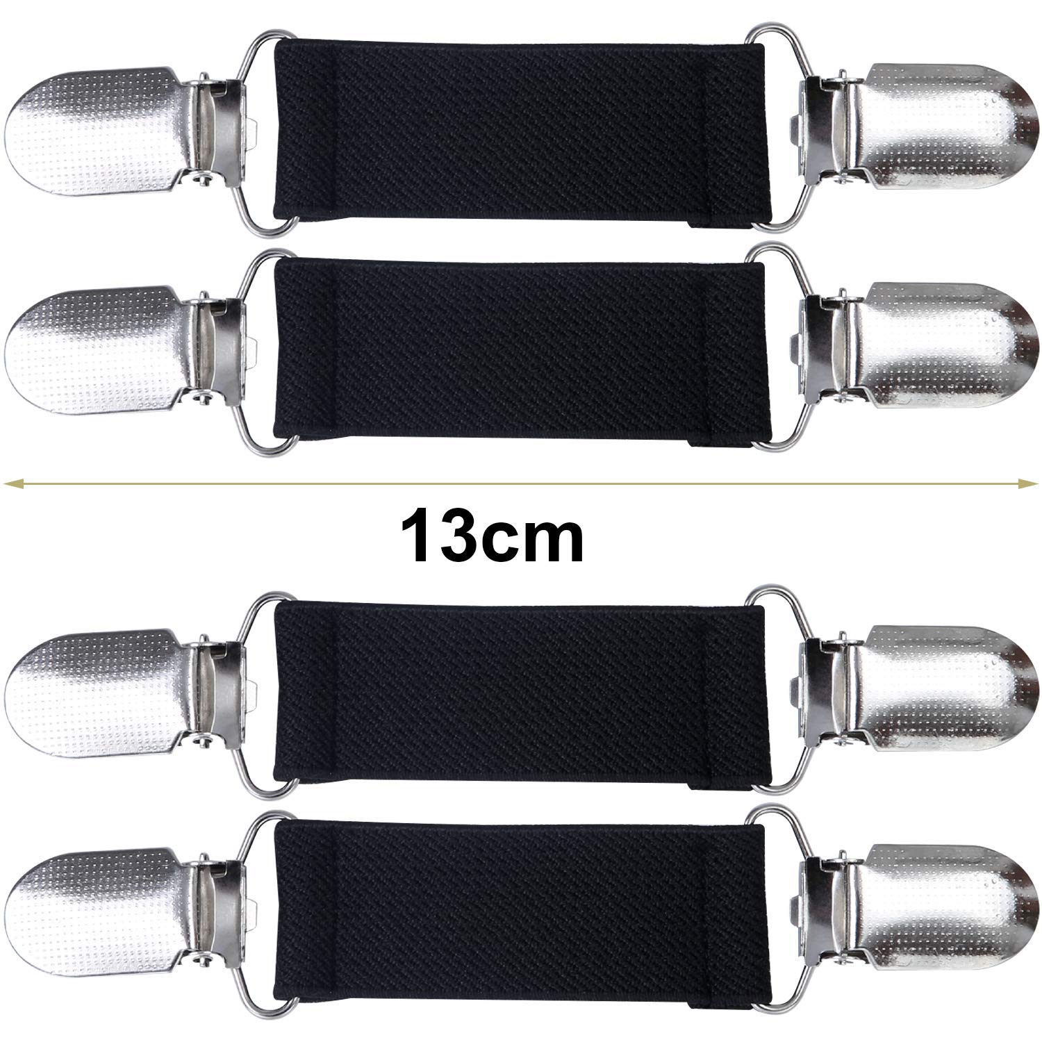 Fashion Fit Dress Clips 12pcs - Stainless Steel Elastic Glove Clips for Laundry & Sports