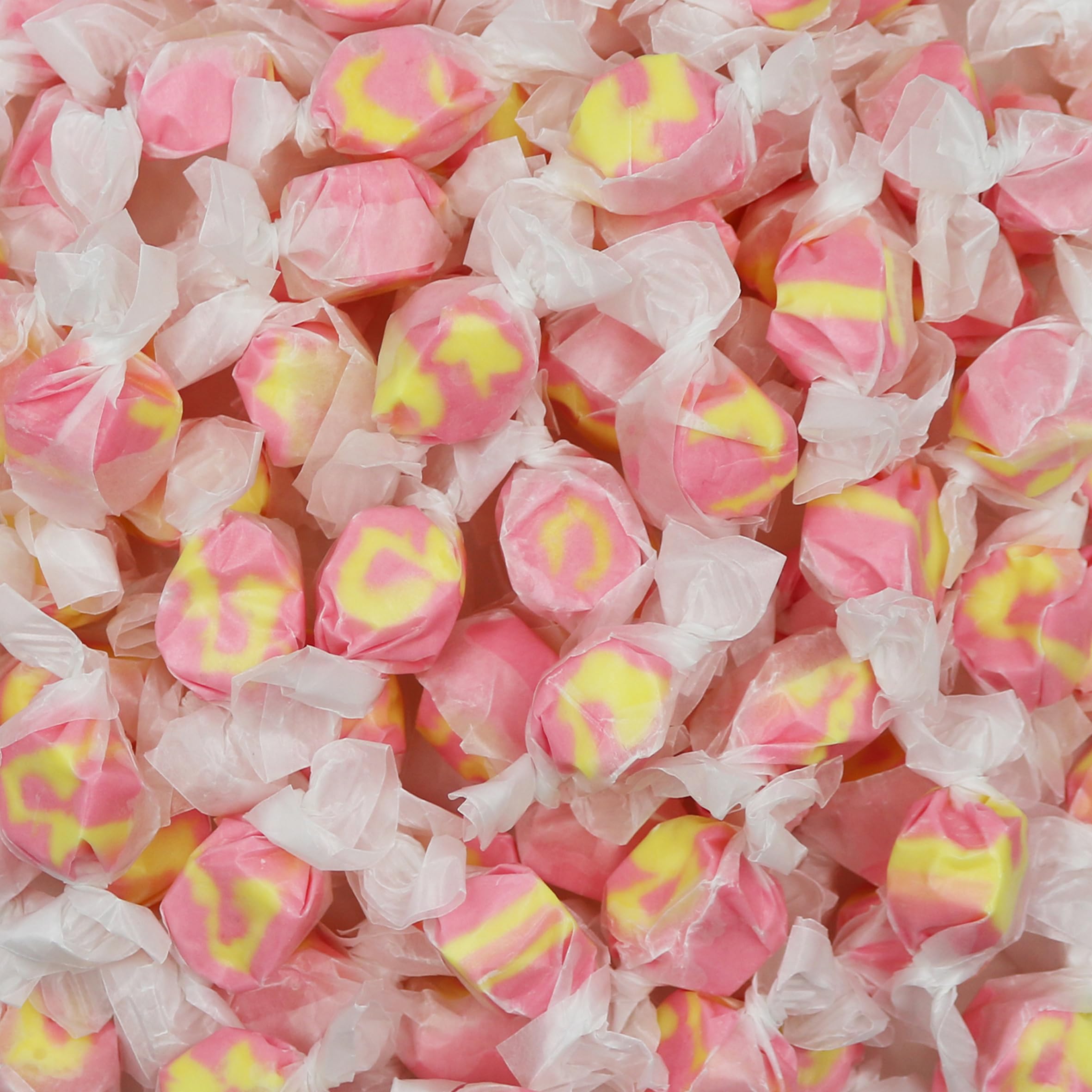 Gourmet Soft & Chewy Salt Water Taffy Candy - Individually Wrapped Bulk Bag - Strawberry Banana Flavor - 3 Pound Pack - Perfect for Parties, Gifts & Office Snacks