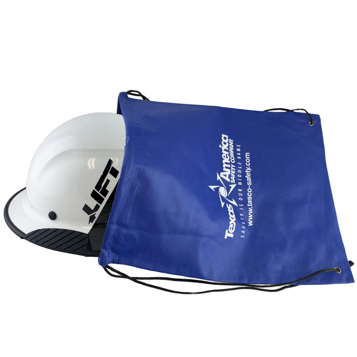 Texas America Safety Company Carbon Fiber Hard Hat - Full Brim ANSI Certified Construction Helmet with Tote Bag for Construction Workers & Industrial Safety Use