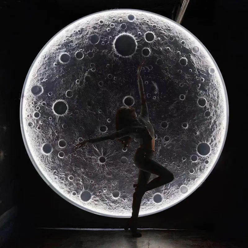 3D Moon LED Wall Lamp - Modern Night Light & Wall Decor for Bedroom, Nursery, Living Room - Energy Efficient Moonlight for Relaxing Ambiance