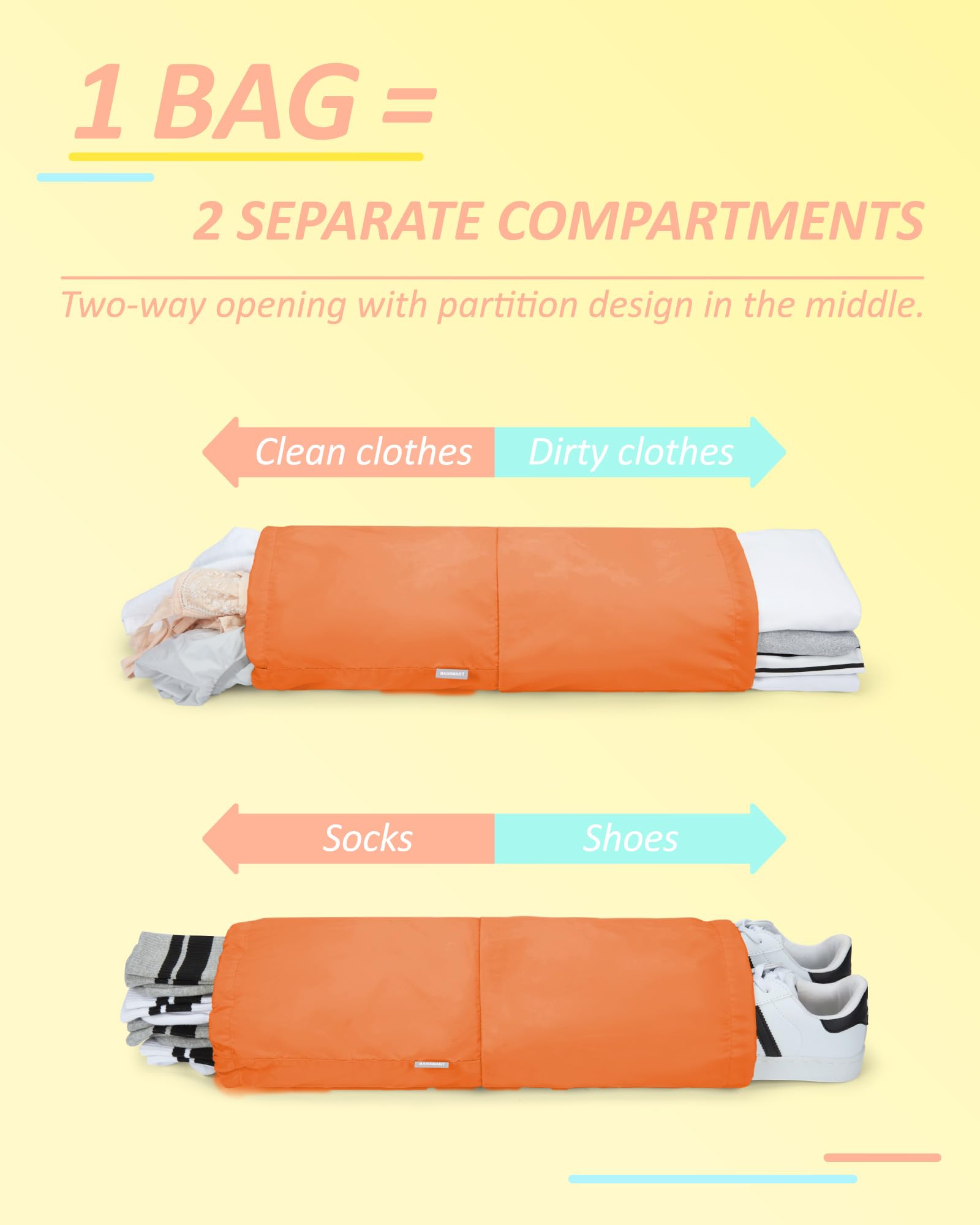 BAGSMART 6/4/2 Set Travel Compression Packing Cubes - Lightweight Luggage Organizer for Suitcases | Durable Travel Accessories & Vacation Essentials | Perfect for Business Trips, Family Vacations & Backpacking Adventures