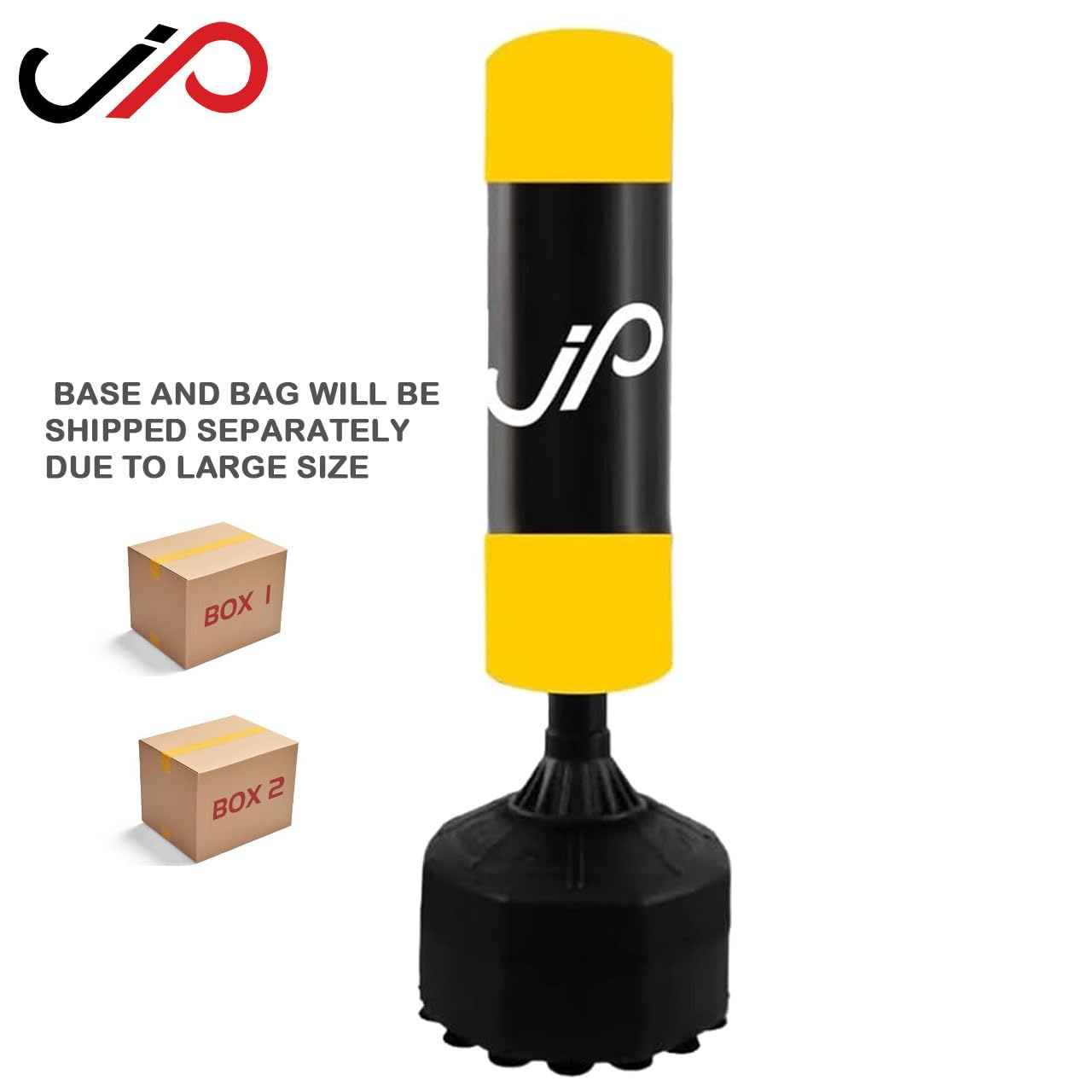 Free Standing Punching Bag for Adults - Heavy Duty Double Stitched Boxing Bag with Suction Cups - Perfect for MMA Training, Taekwondo & Kickboxing Practice at Home or Gym
