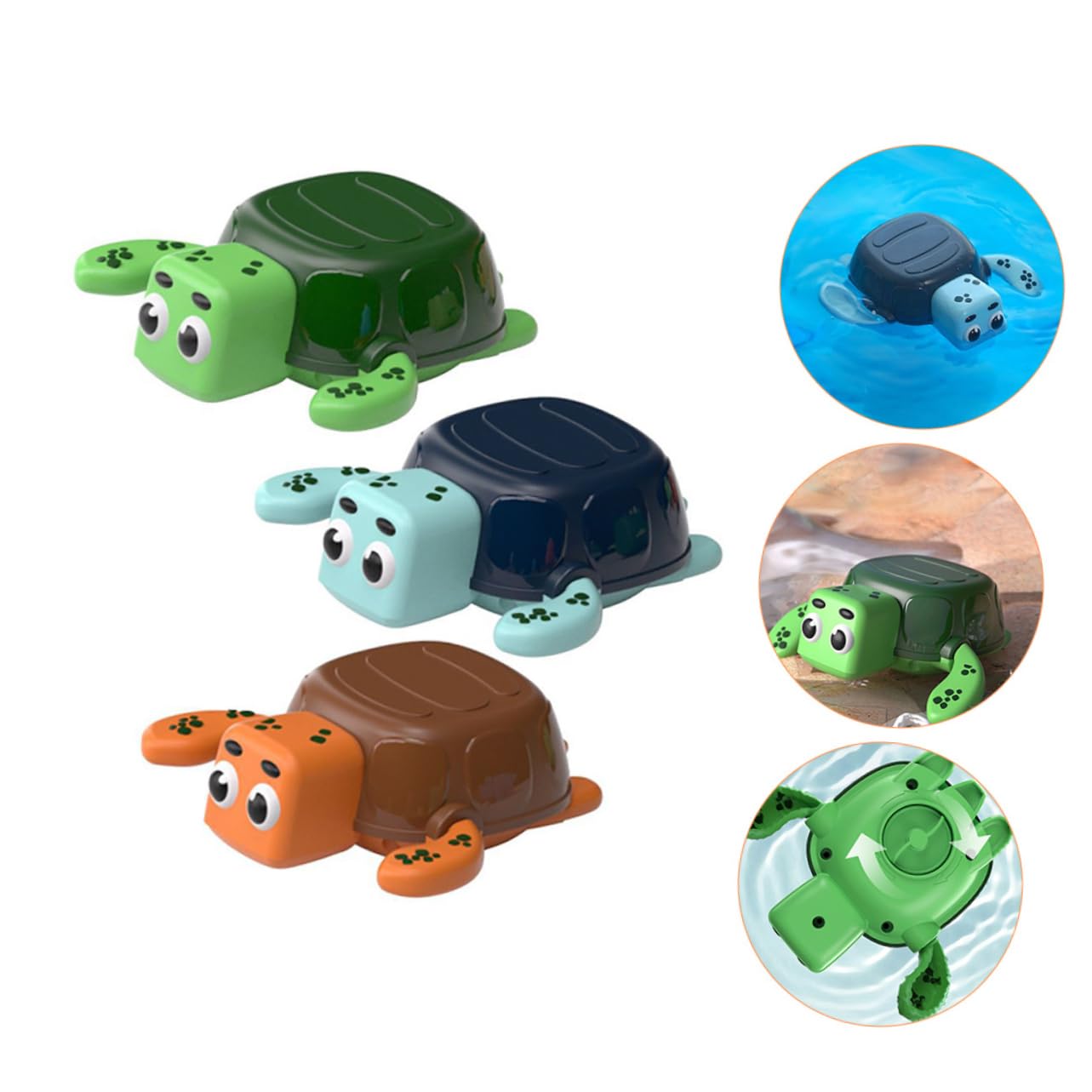 UPKOCH 3-Piece Kids Bath Toys Set - Fun Water Play Bathtub Toys for Toddlers & Babies - BPA-Free Plastic Floating Toys for Bathtime, Pool & Beach Play