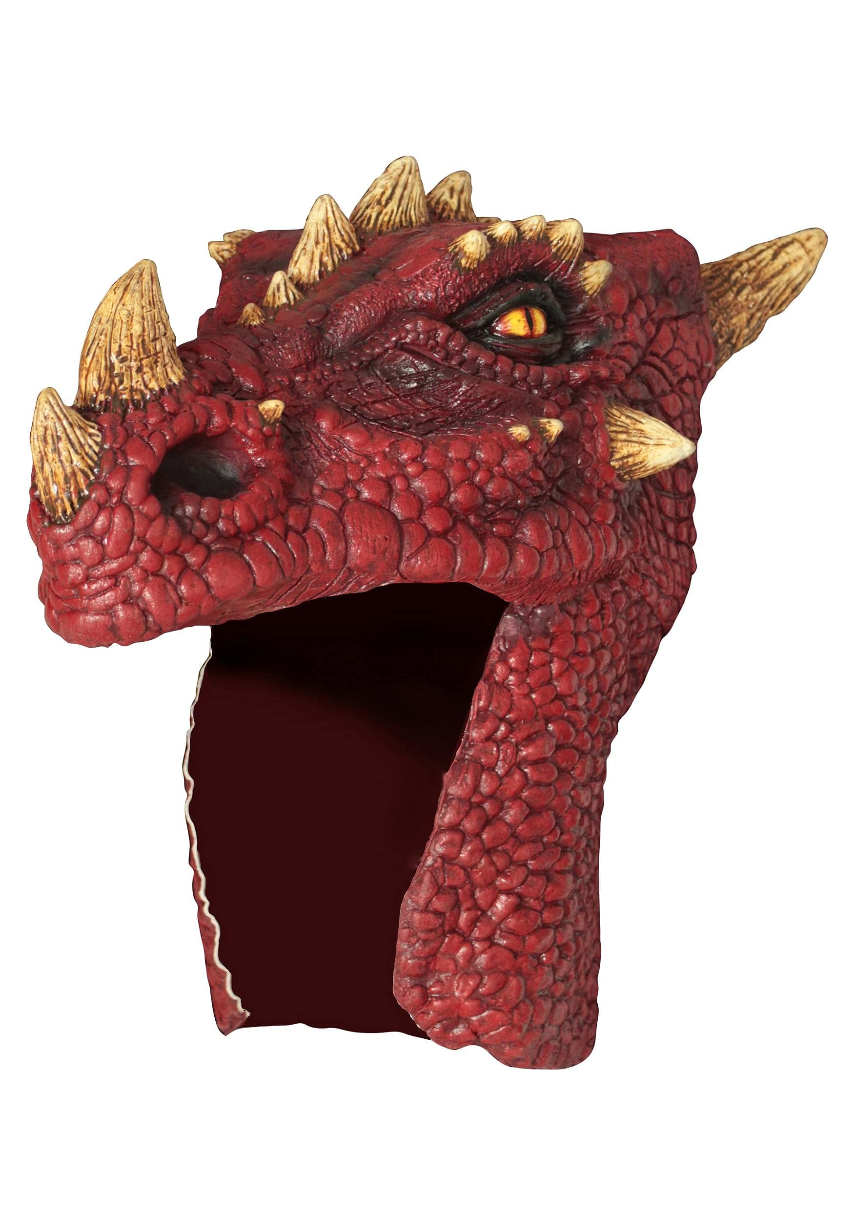 Adult Red Dragon Halloween Helmet - Fierce Costume Headpiece for Cosplay, LARP & Fantasy Parties - Perfect for Halloween, Renaissance Fairs & Themed Events