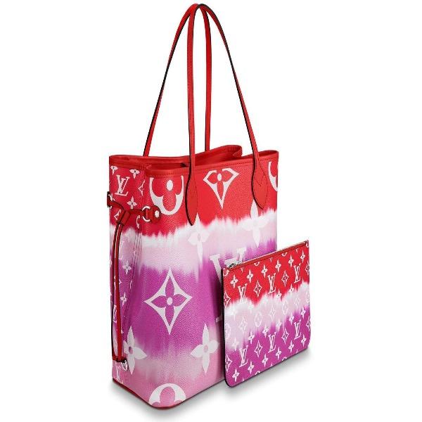 Authentic Louis Vuitton Escale Neverfull MM Tote Bag in Rouge - Stylish Designer Handbag for Women, Perfect for Work, Travel & Everyday Use