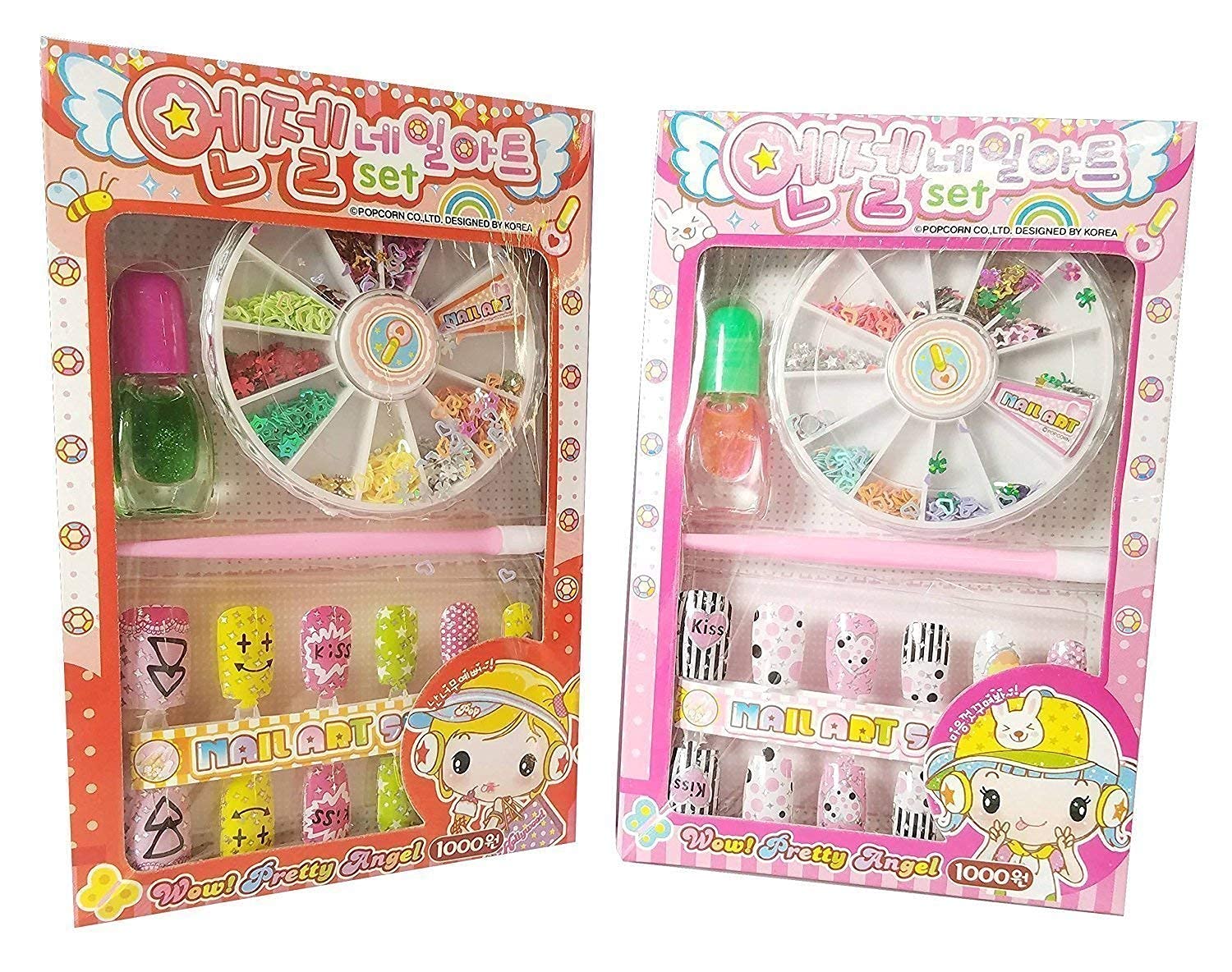 APOEM 3-Piece Kids Nail Art Kit - Colorful Nail Design Set for Girls, Perfect Birthday Gift for Toddlers & Children | DIY Nail Art for Parties, Playdates & Creative Playtime