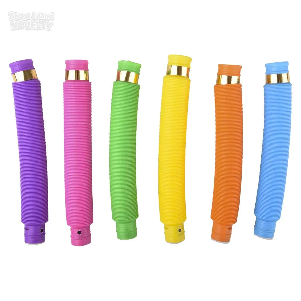 8-Pack LED Light Up Pop Fidget Tubes - Sensory Stress Relief Toys for Kids & Adults - Perfect for Anxiety Relief, Classroom Rewards and Party Favors