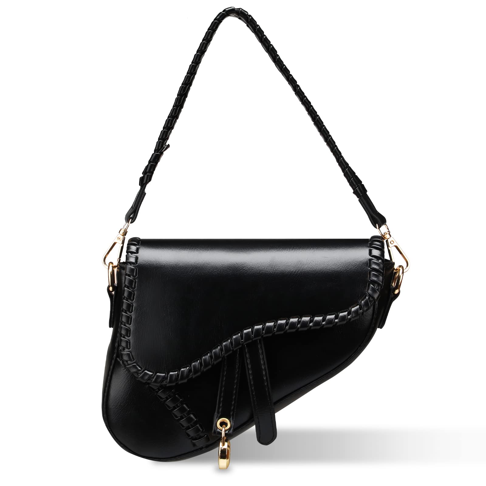 Trendy ZooLLyn Saddle Shoulder Bag for Women - Stylish Underarm Satchel, Crossbody Handbag & Clutch Purse - Perfect for Work, Travel, and Evening Outings