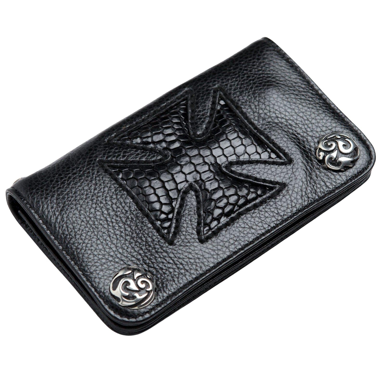 Genuine Leather Biker Chain Wallet for Men - Stylish Crossbody Wallet with Metal Chain - Perfect for Motorcycle Riders, Bikers, and Everyday Use