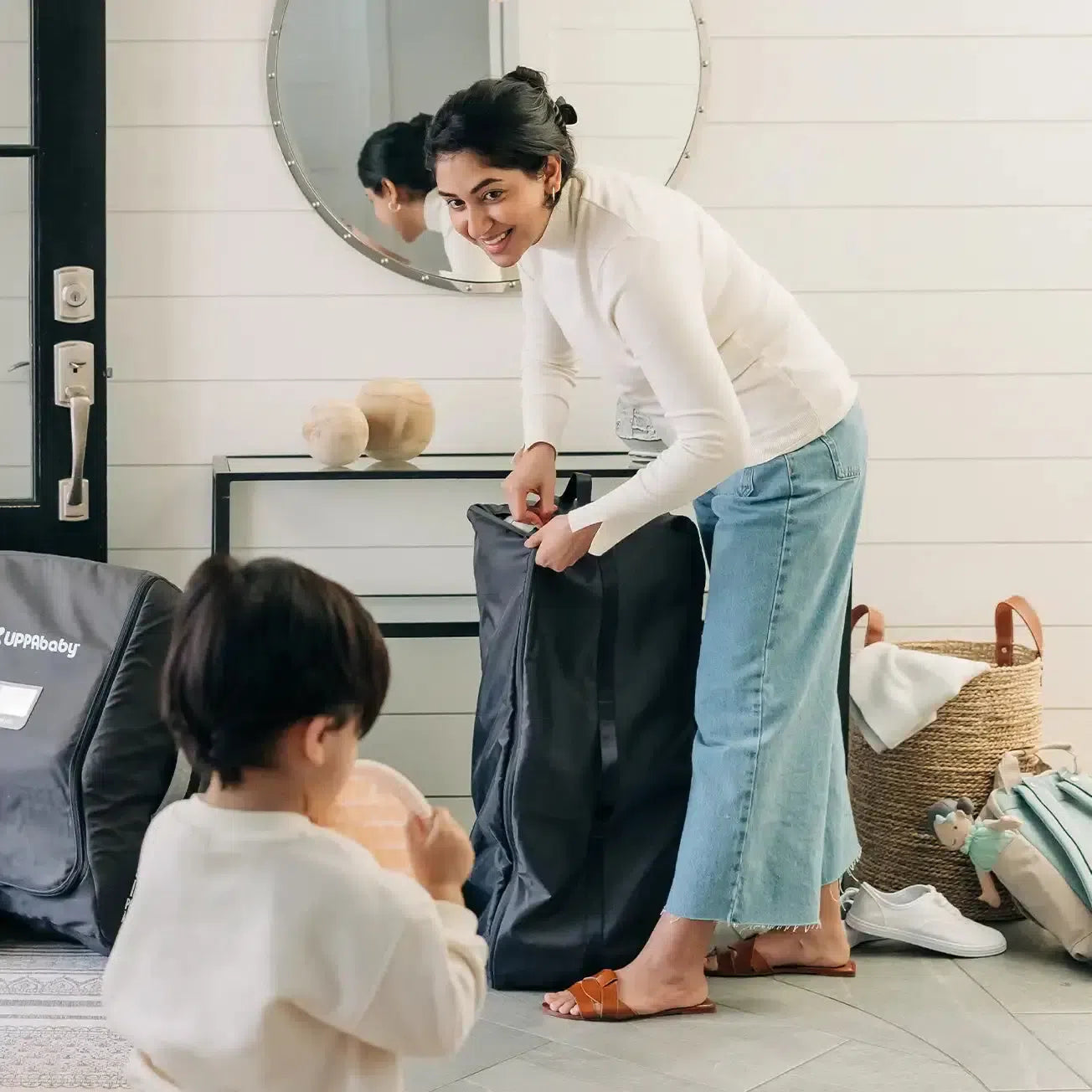 UPPAbaby Remi Playard Portable Baby Playpen - Charlie (Sand) for Indoor & Outdoor Use, Travel, and Nursery