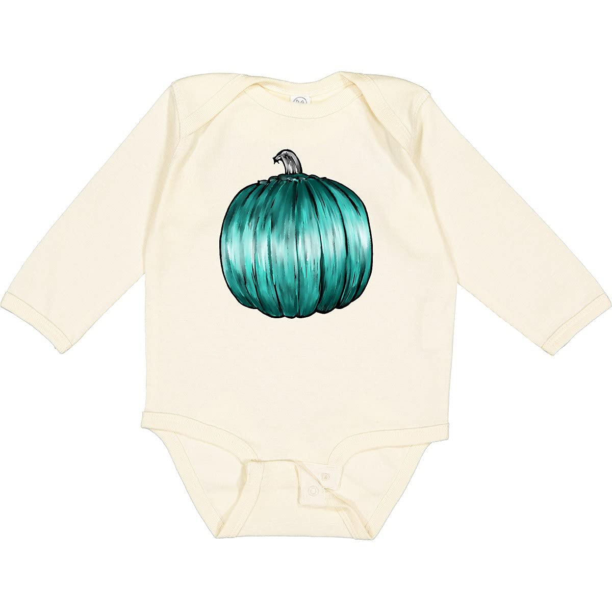 Inktastic Allergy Awareness Teal Pumpkin Watercolor Long Sleeve Baby Bodysuit - Perfect for Halloween, Food Allergy Awareness Month & Special Needs Support