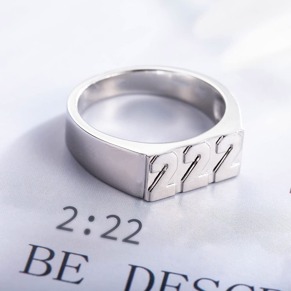 Personalized Name Rings for Women & Men - 925 Sterling Silver/Brass Custom Angel Number Rings - Birthday, Birth Year, Anniversary & Christmas Gifts for Her/Him - Perfect for Couples, Engagements, Weddings & Special Occasions