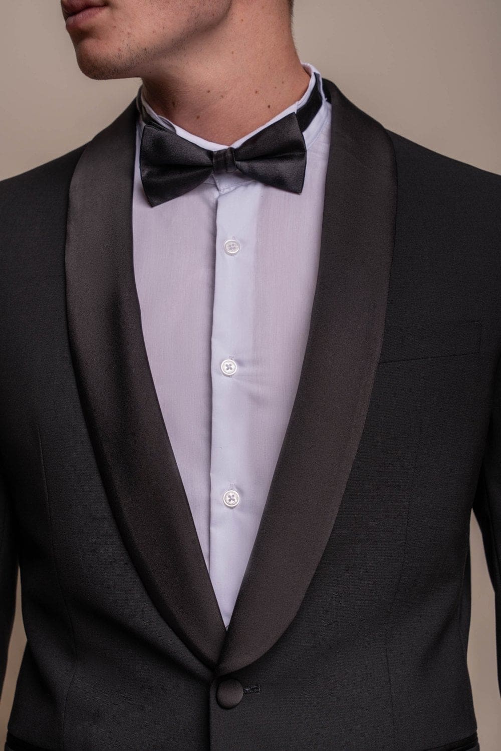 Cavani Aspen Men's Black 2 Piece Suit | Slim Fit Business Suit for Weddings, Interviews & Formal Events