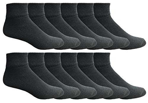 12 Pairs Black Socks Size 4-6