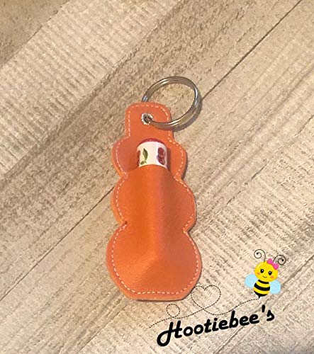 Halloween Pumpkin Hand Sanitizer Holder & Lip Balm Holder - Cute Jack-O-Lantern Keychain for Purse, Backpack, or Car - Perfect for Trick-or-Treating, Parties & Everyday Use