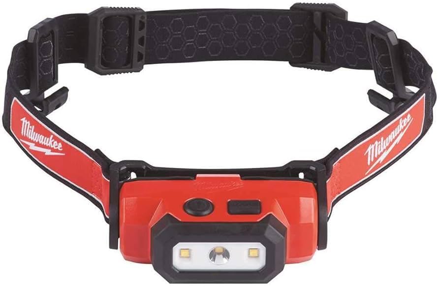 Milwaukee 2111-21 475-Lumen LED Rechargeable Hard Hat Headlamp - Bright Safety Light for Construction, Mining & Night Work