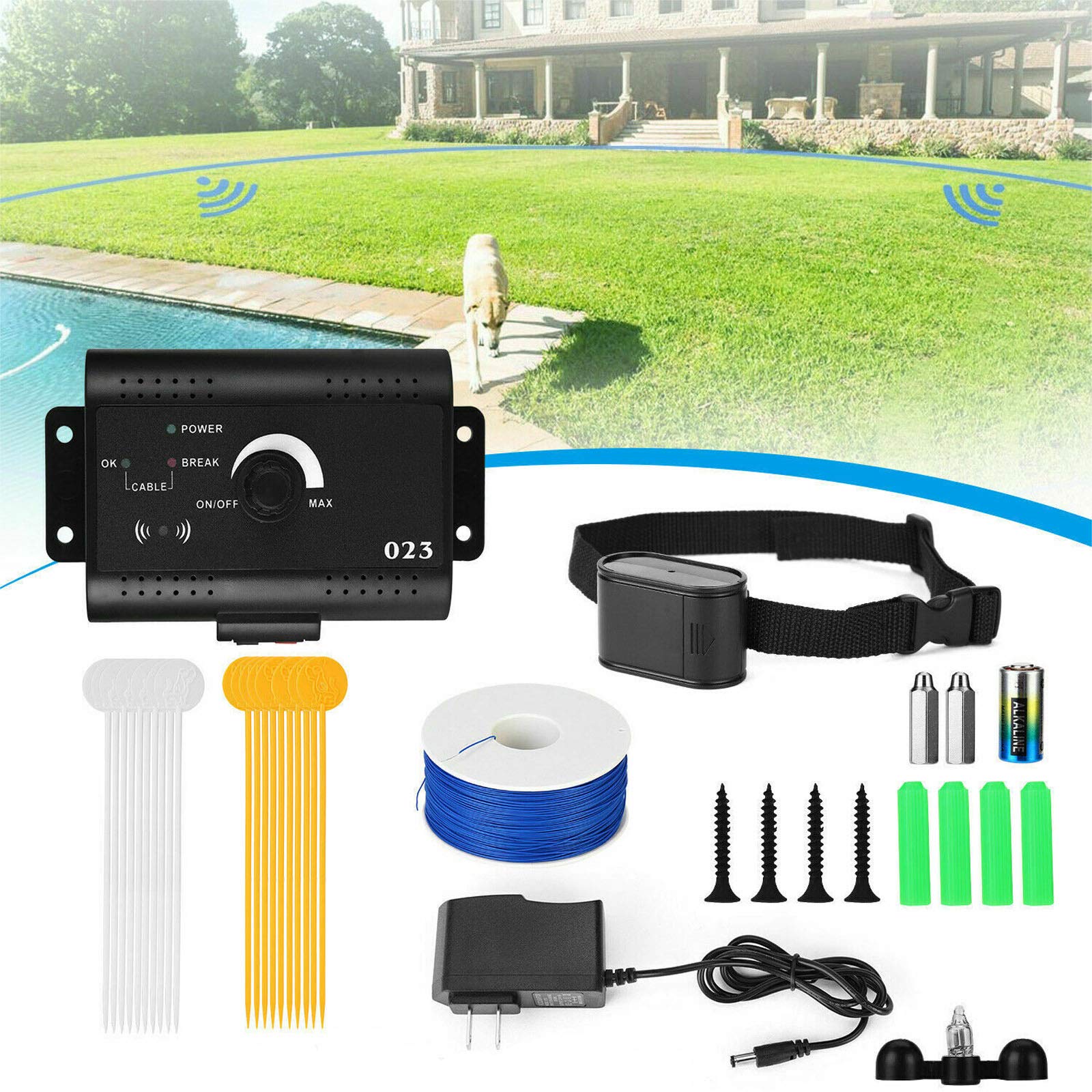 Underground Electric Dog Fence System - Waterproof Receiver Collar, Pet Containment for All Breeds (1/2/3 Dogs) | Safe Yard Boundary Solution for Small, Medium & Large Dogs | Perfect for Backyards, Farms & Rural Areas