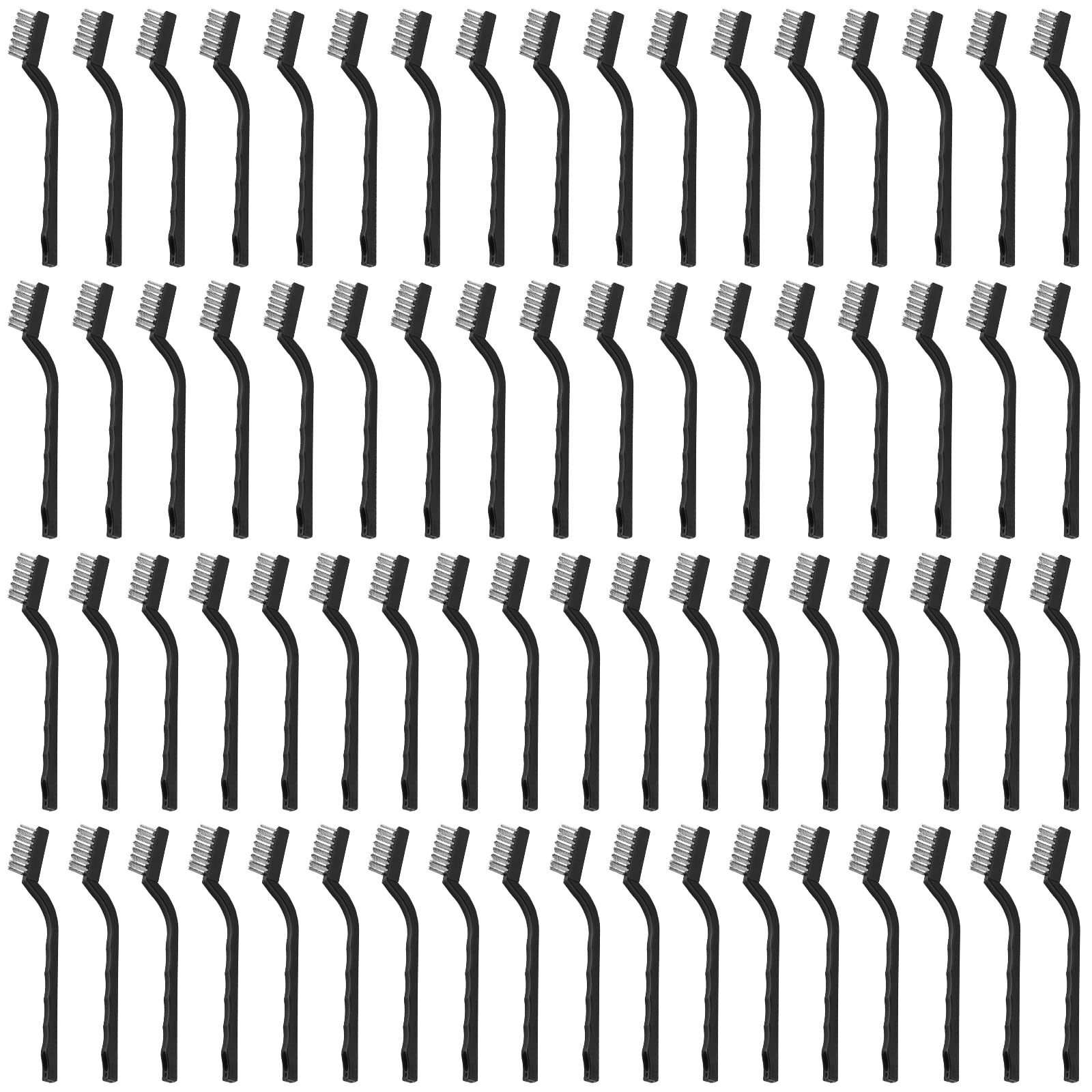 HOZEON 70-Piece Small Wire Brush Set - 7 Inch Stainless Steel Cleaning Brushes for Rust Removal, Welding Slag & Paint Stripping | Durable Wire Bristle Scratch Brushes for Metal, Wood & Auto Parts Cleaning | Perfect for DIY Projects, Workshop & Industrial Use