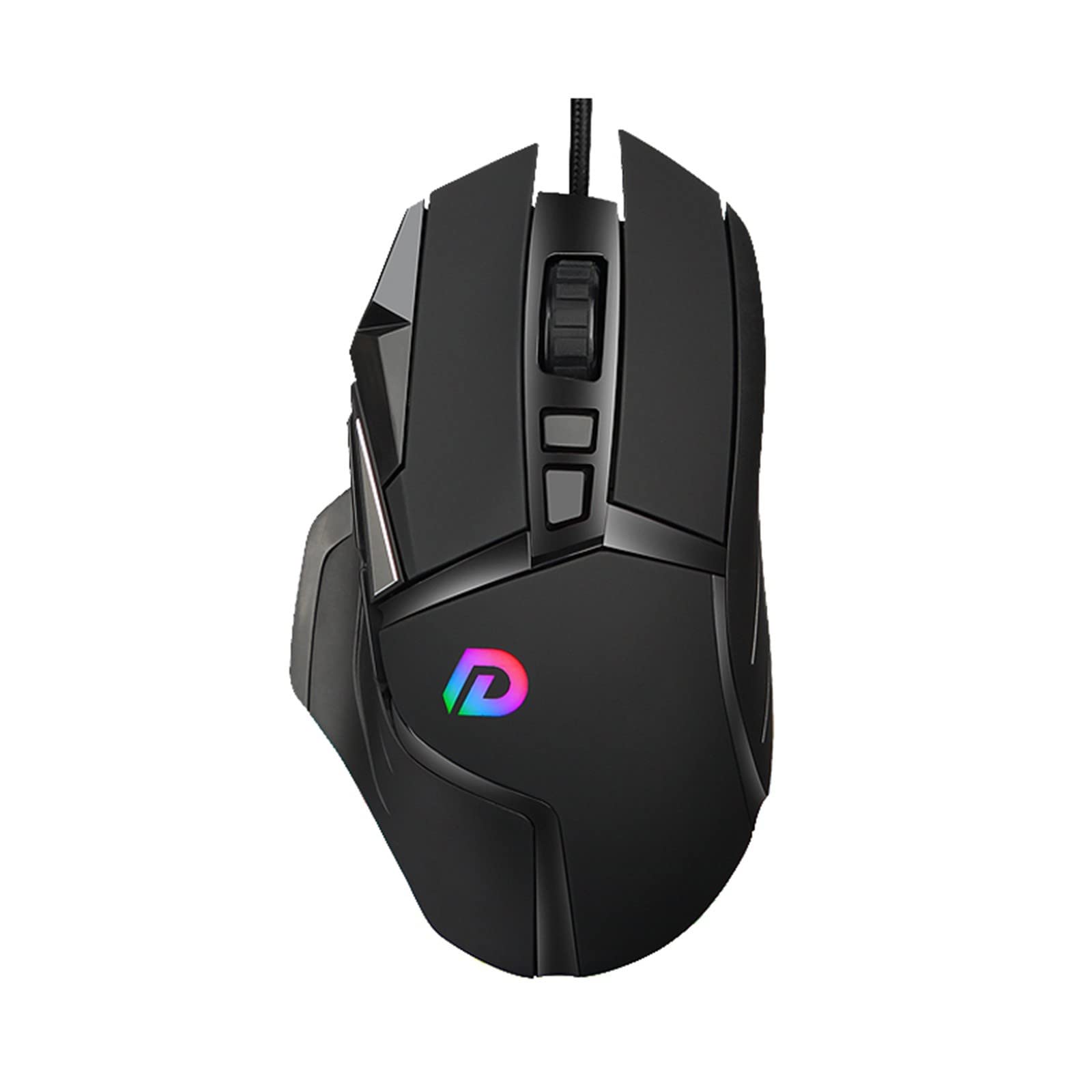 YUUAND Wired Gaming Mouse - 7200DPI High Precision, 8 Programmable Buttons, 10 RGB Colors, Ergonomic Design, 6 Adjustable Speeds for PC Gaming, Esports & Office Work