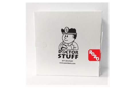 Doctor Stuff - 2020 Medical Chart Stickers, Red POS Compatible Labels, 3/4