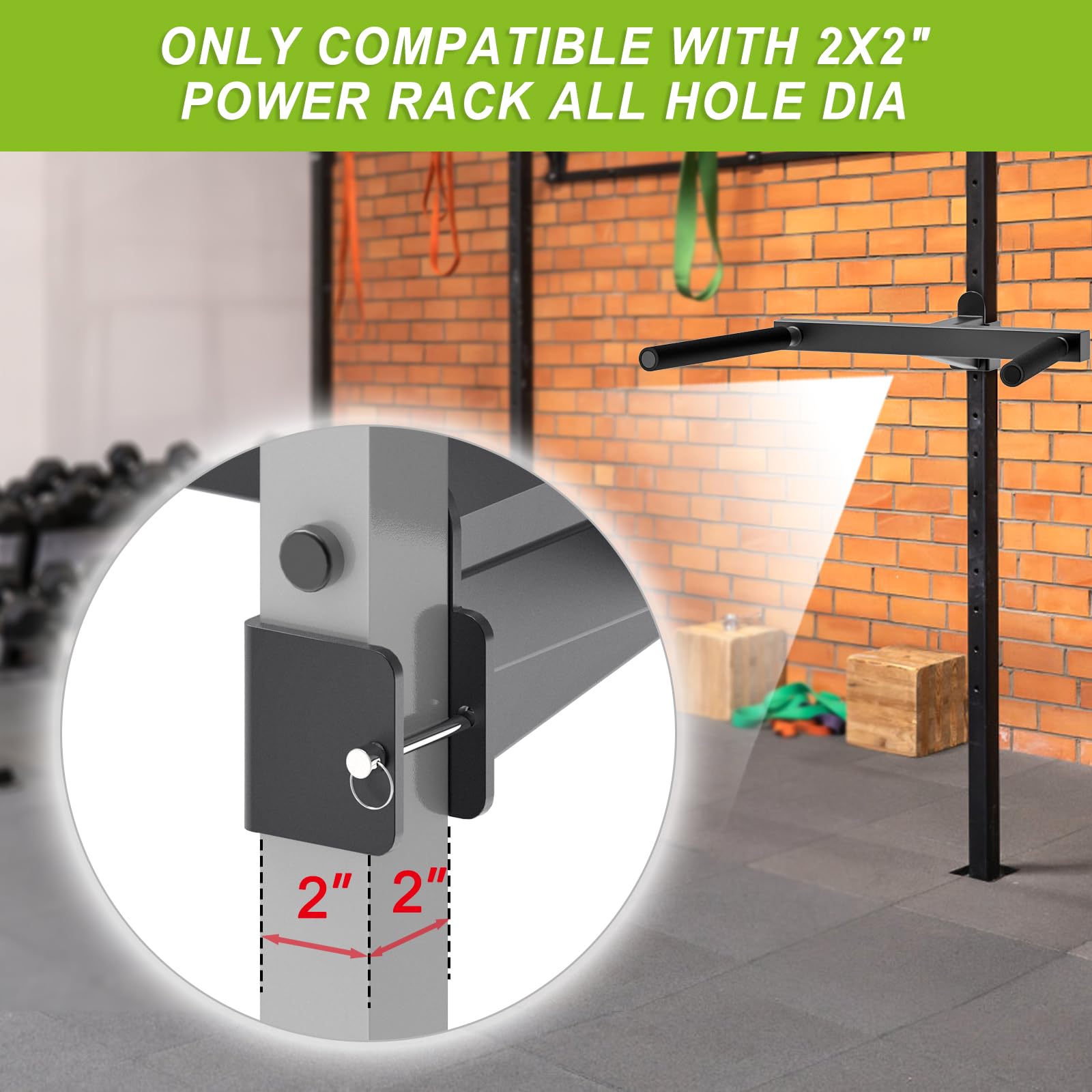 Kipika Heavy Duty Y-Shaped Dip Bar for Power Cage - 5/8