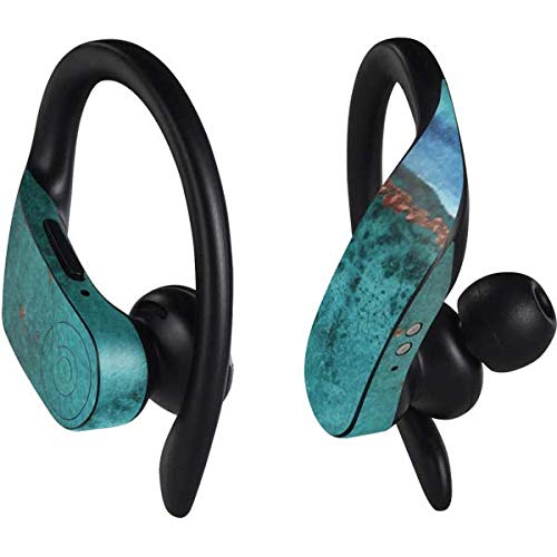 PowerBeats Pro Skins - Turquoise Watercolor Geode Design Protective Decal | Compatible with PowerBeats Pro Wireless Earbuds | Perfect for Gym, Running & Workout Protection