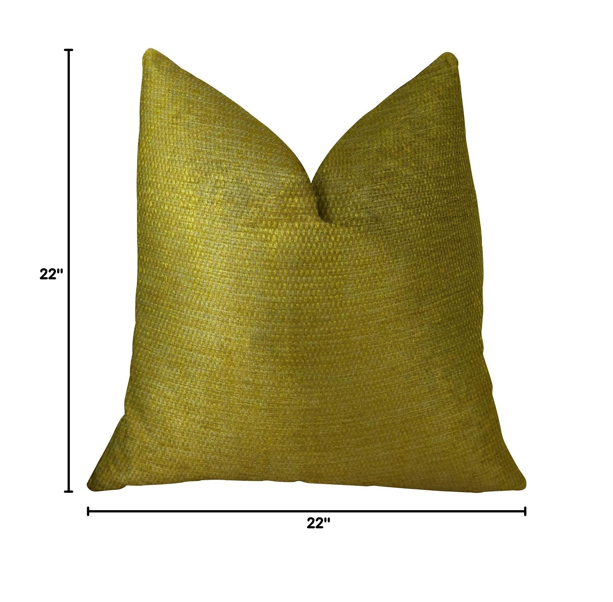 Plutus Deep Lemongrass Handmade Luxury Pillow - 22
