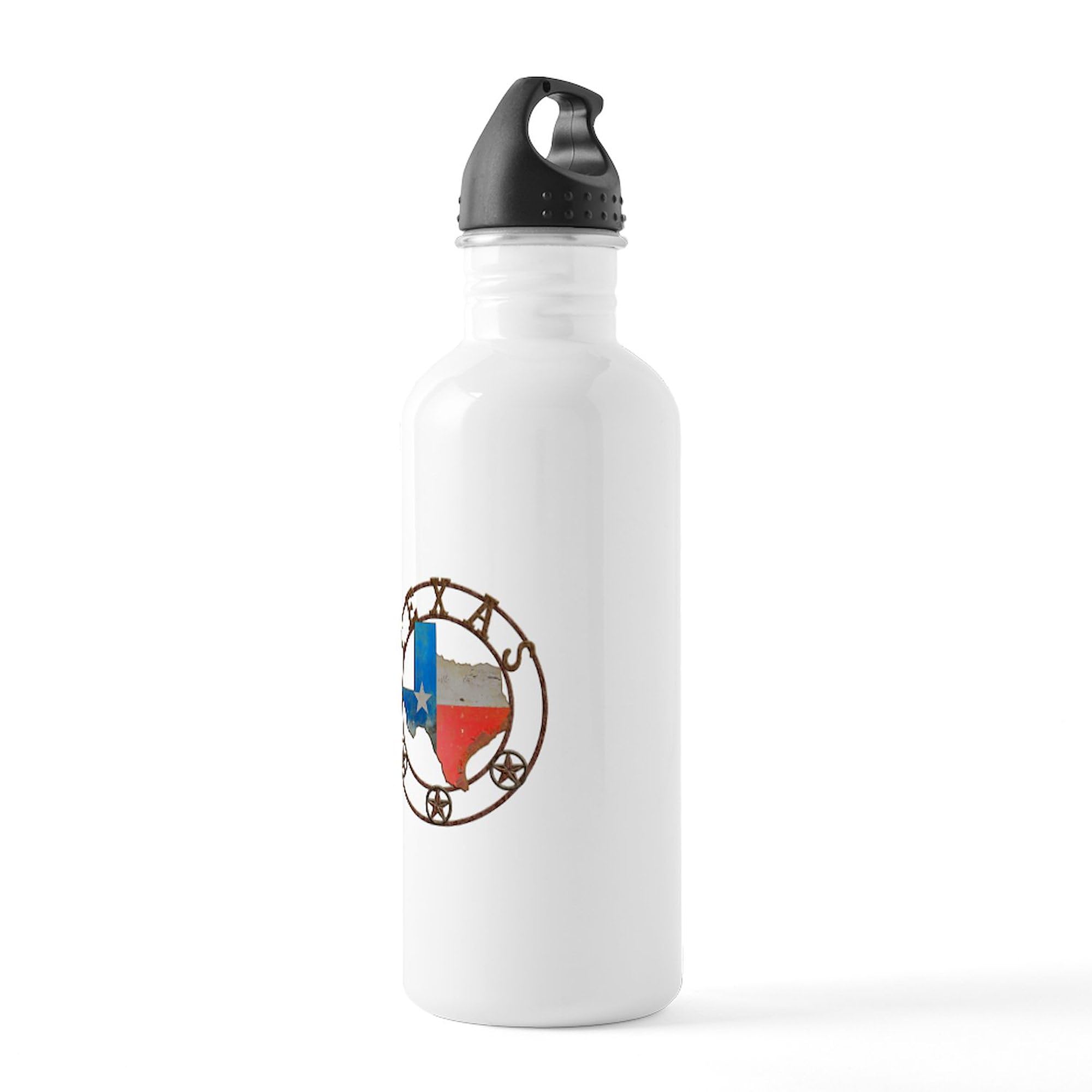 Texas Wrought Iron Barn Art Stainless Steel Water Bottle - 1.0L (34 oz) Insulated Thermos for Hiking, Camping & Outdoor Adventures - CafePress