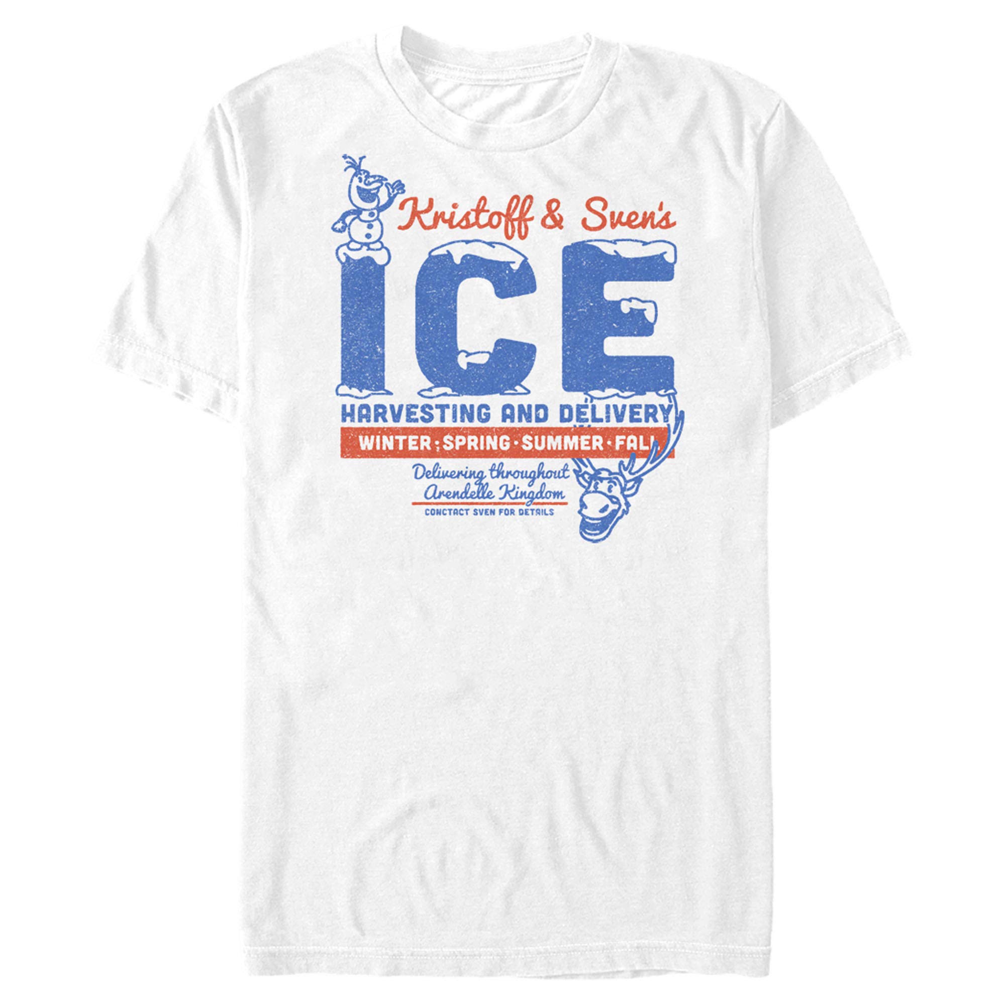 Frozen Ice Man Graphic T-Shirt for Men | Disney Inspired Movie Tee | Casual Wear & Gift for Fans