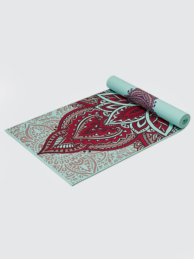 Gaiam Reversible Zara Rogue Yoga Mat 6mm - Non-Slip Exercise Mat for Hot Yoga, Pilates & Home Workouts - Extra Thick Cushioning for Comfort & Support