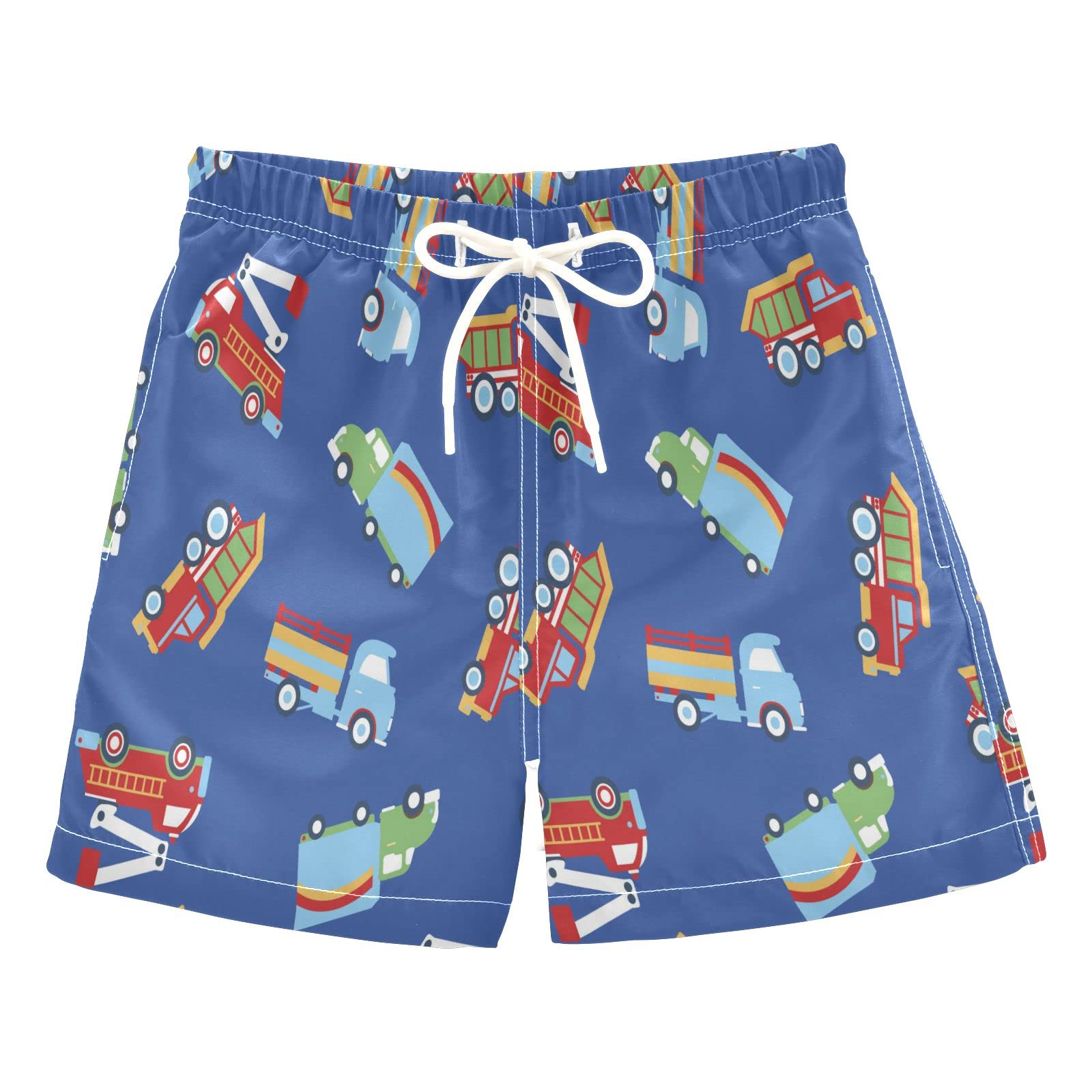 Boys Swim Trunks with Car Pattern - Toddler 2T Summer Beach Board Shorts for Kids | Perfect for Pool, Beach & Water Play