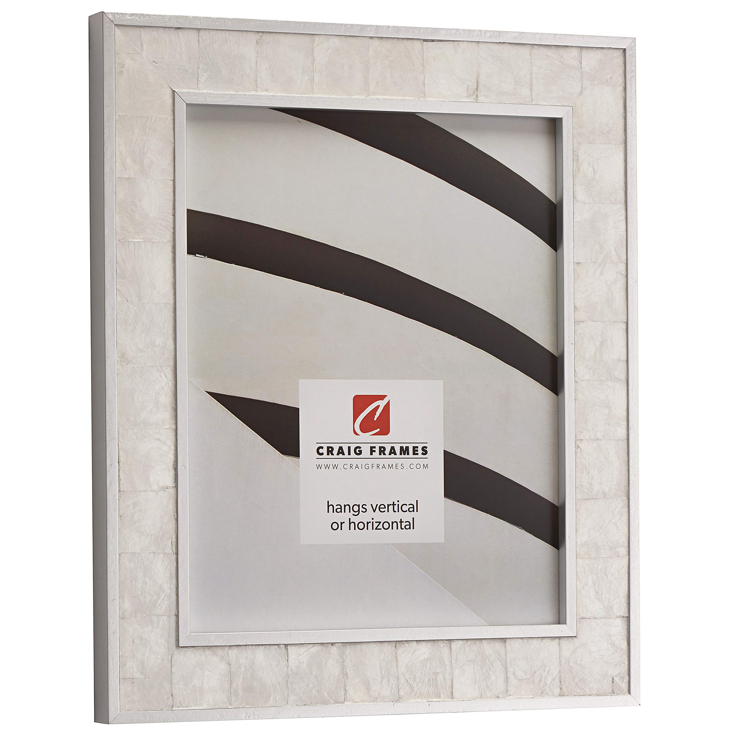 Opulent Silver Mother of Pearl Picture Frame 24x24 Inch - Perfect for Wall Art & Home Decor