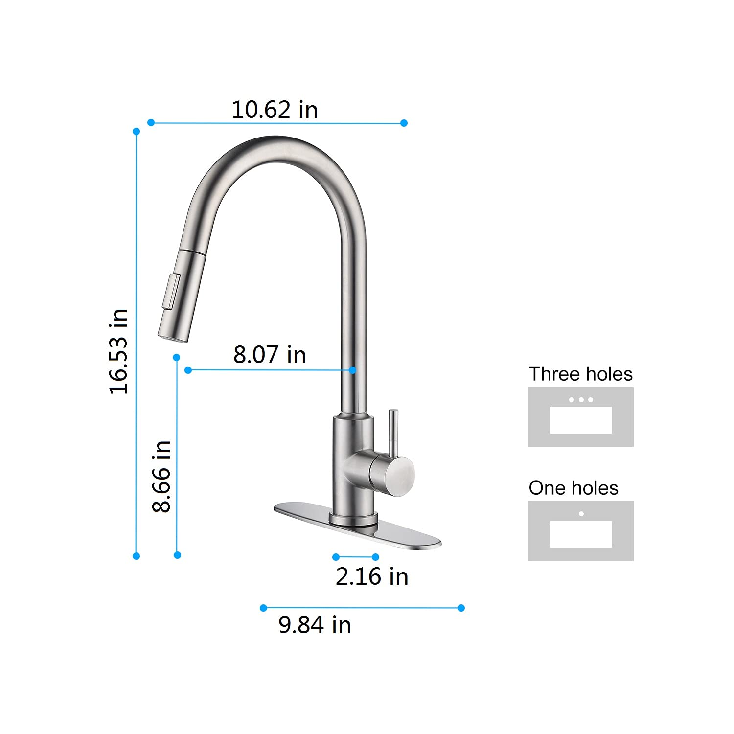 Brushed Nickel Pull Down Sprayer Kitchen Faucet - Touch Control for Easy Use | Perfect for Modern Kitchens, Dishwashing & Cooking