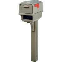 Solar Group GGC1M0000 Mocha All-In-One Mailbox & Post Combo - Durable Outdoor Mailbox with Post for Home, Yard & Garden - Weather-Resistant Mailbox with Easy Installation