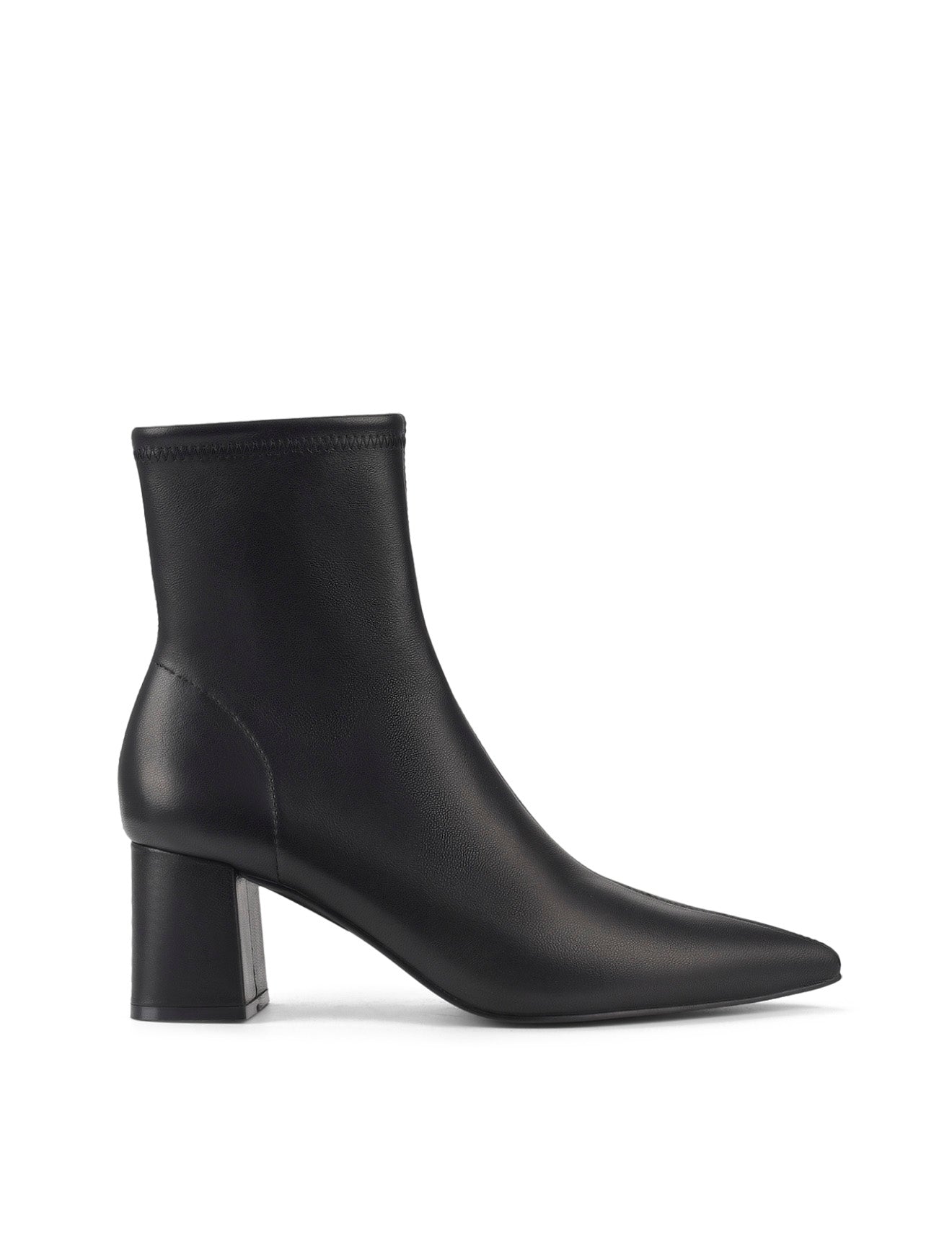 Yanet Women's Black Stretch Leather Ankle Boots - Comfortable & Stylish for Casual Wear, Office, and Night Out