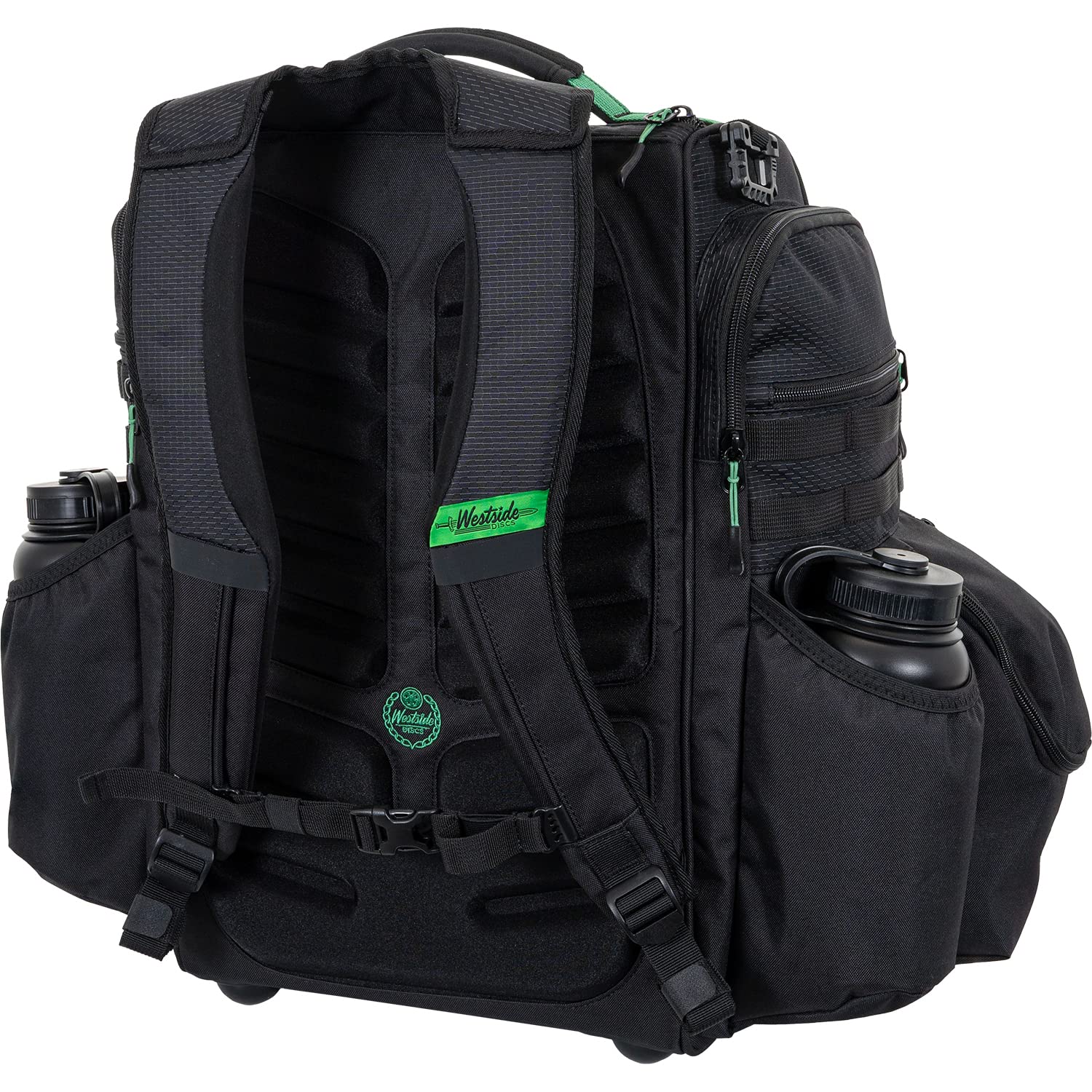 Westside Discs Empire Disc Golf Backpack - Large Frisbee Golf Bag Holds 24 Discs | Durable & Water-Resistant for Tournaments & Outdoor Play (Black)