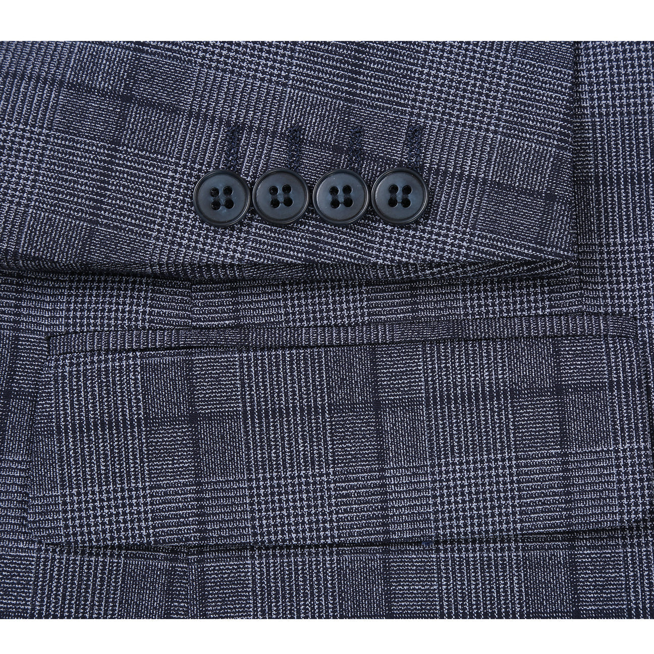 Alessandro Vitello by Renoir Classic Fit Checked Suit - Gray 293 Size 30 | Premium Men's Business Attire for Office, Weddings & Formal Events