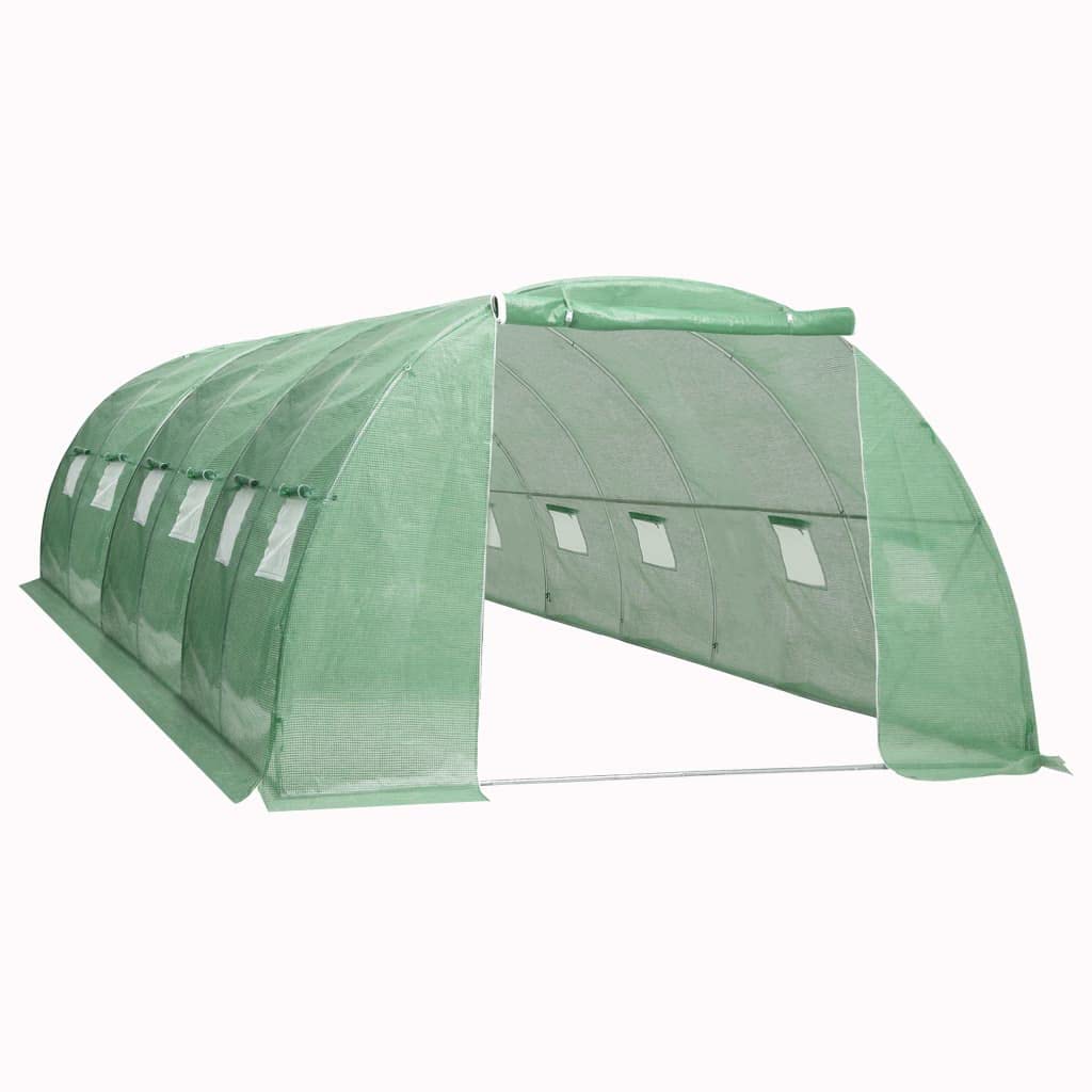 Large Heavy Duty Walk-in Greenhouse - 258.3 ft² Outdoor Garden Greenhouse with Steel Frame (236.2
