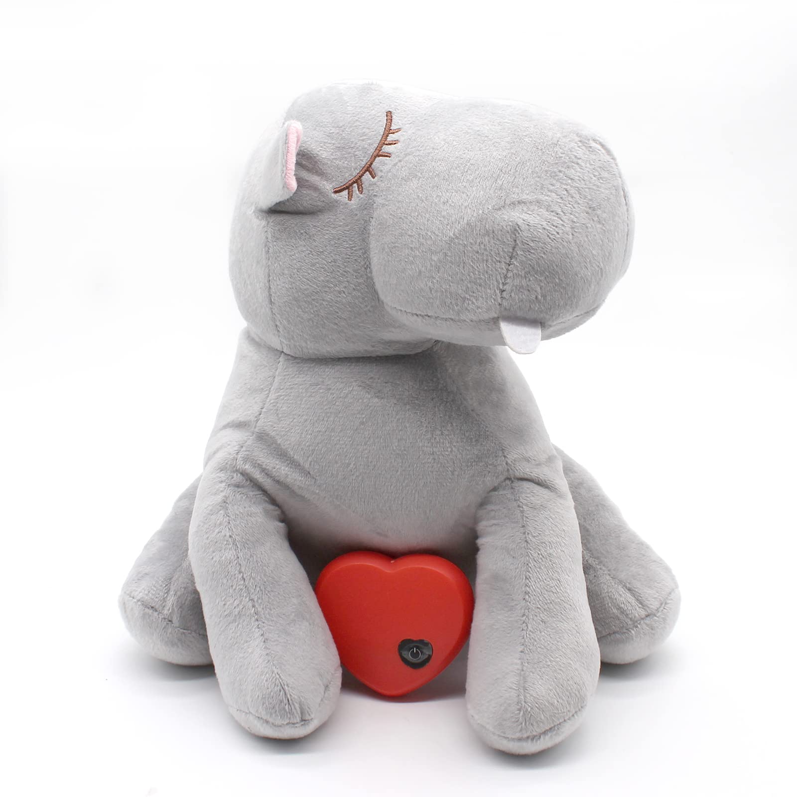 Heartbeat Puppy Toy for Dogs - Calming Plush Stuffed Animal with Realistic Heartbeat to Relieve Anxiety & Aid Sleep - Perfect for Anxious Puppies, Separation Anxiety & Training (Gray) - Ideal for New Puppies, Kennel Training & Comforting Scared Dogs